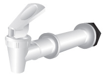VALVULA BLANCA Y CONECTOR PARA PORTAGARRAFONES CON CUERDA DE 3/4
