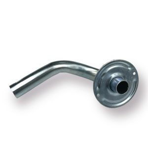 TUBO QUEMADOR CORTO 15 CM CURVO GALVANIZADO