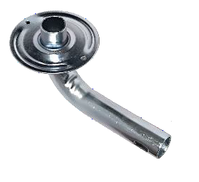 TUBO QUEMADOR CORTO 12 CM RECTO GALVANIZADO