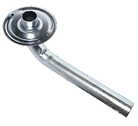 TUBO QUEMADOR CORTO 16.5 CM RECTO GALVANIZADO