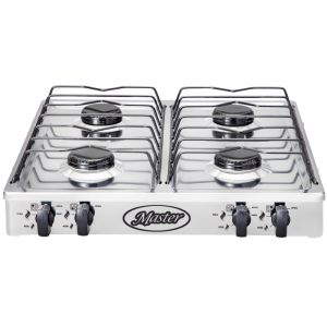 ESTUFA DE MESA 4 QUEMADORES ACERO INOXIDABLE