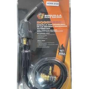 BOQUILLA SOPLETE PARA SOLDAR CON ENCENDIDO AUTOMATICO Y MANGUERA